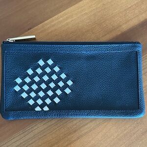 Freida Rothman Black/White Pebbled Leather NEW